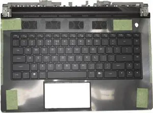 Nodrlin 00P3H1 0P3H1 New Palmrest Upper Case US Keyboard for Alienware M15 R5 R6