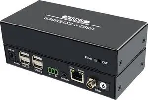 Video Accessories 4 Port USB HUB Extender USB 2.0 100M Extender Over via CAT6 Single FC Fiber Optical to 20Km Support Webcam Camera Printer Home use