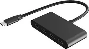 Paopaoldm USB C Hub 4 Ports Type C Splitter Adapter For Laptop Desktop Mobile Devices Data Transfer Only Aluminum Desktop