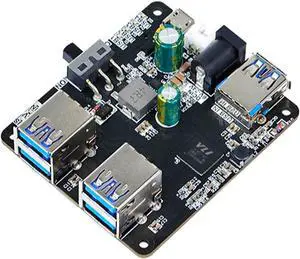 Treedix USB 3.0 HUB Breakout Board USB 3.0 Hub 4-Port Splitter with 5V/24V Dual Power - Compatible with Raspberry Pi/Jetson/Robot, Plug & Play for Camera, Keyboard