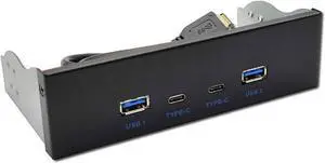 Rooyar USB3.2 Type-C Optical 10Gbps Panel Front Panel Hub VILVL822Q7 Main Control Metal Construction Long-Term Use