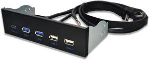 Multiport USB 3.1 Front Panel Hub 5.25" ROM Drive Bay Desktop ROM Drive Bay