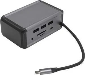 12 in 1 USB C Hub, Aluminum Alloy Docking Station with VGA, PD, RJ45, USB3.0 for Laptops, Stable Ethernet Connection, 4K UHD Support, Multi USB Connectivity