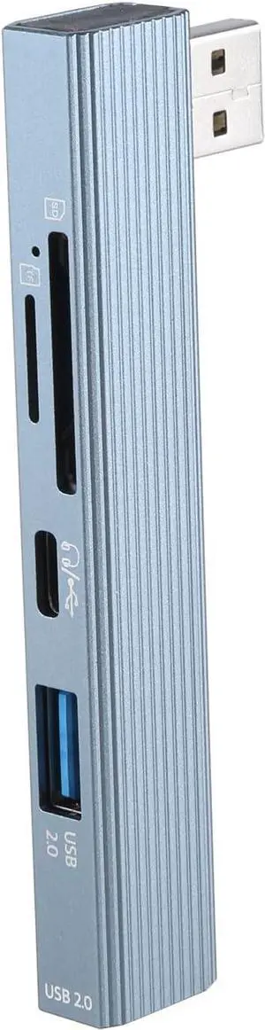 Mllepjdh USB C Dock 4 Port USB3.0 USB2.0 Card Reader Portable USB Splitter Adapter For Laptop Drives Printer Keyboard