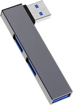 3 in 1 USB HUB OTG Type-C 3.0 to 3 Splitter Hub Speed 5.0Gbps Port Type C HUB for PC(USB-Gray)