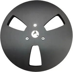 predolo 1/4 7 inch Empty Reel Aluminum Replacement Accessories,Opening Machine Part Sturdy Portable Open Reel Sound Tape, Black