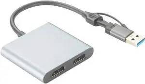 USB C to High Definition Multimedia Interface Adapter 4K@30Hz 1080P@60Hz USB 3.0 Hub HDTV Converter Cable