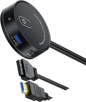 USB 3.0 Type C Desktop Computer Power Switching Extension Button Option 3.5 Auditory Port 116cm Cable