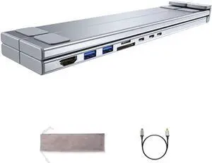 ESTCNK Type C Hubs Adapter with 4K, USB3.0, and Type C PD100W Charging SDTF Card Reader for Office, School, and Home Use