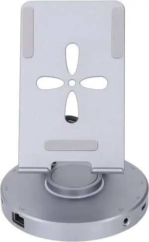 10 in 1 USB C Hub with 4K at 60Hz HD Port, Gigabit Ethernet RJ45, 3.5mm Sound, USB2.0, 2xUSB3.0, USB C 3.0 Docking Station, Foldable Design for Tablets