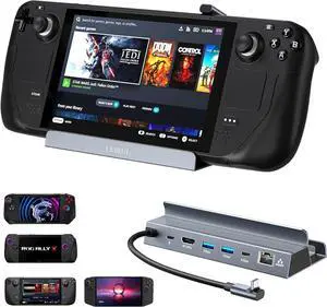 Steam Deck Docking Station for Steam Deck,6-in-1 USB C Hub with HDMI 4K@120Hz, 1Gbps Ethernet, 2 USB A and 1 USB C Port, 100W Fast Charging