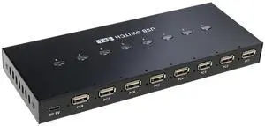 TSMORY USB2.0 Manual Switcher Hubs Printer Sharing Device 8 In 4 Out USB Selectors KVM Hubs Adapter