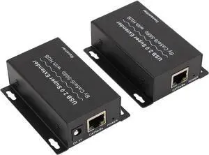 Over Ethernet USB Extender, Over Ethernet USB RJ45 Extender 4 USB2.0 Cordless USB Hub for for OS X for Android for Linux (US Plug)