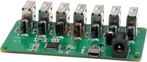 USB HUB Splitter 1 to 7 Port USB Hub Seven Port USB Splitter Module with Power Supply USB 2.0 Expansion