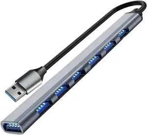 mangxiyis 7 Port Multi Splitter TY>pe C HUB 3.0 Adapter Computer Accessories(USB hub)