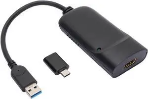 Wisoqu USB3.0 To High Definition Multimedia Interface 2K Adapter, 3 Modes Pluggable USB3.0 To High Definition Multimedia Interface Adapter for 2 Screen HD Display