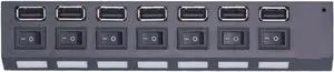 MGBIDMI USB Charging Station USB 2.0 Hub USB Hub 2.0 Multi USB Splitter Hub Use Power Adapter 4/7 Port Multiple Expander 2.0 USB Hub with Switch for PC(Color:7 Port Black) MGBIDMI USB Charging Station USB 2.0 Hub USB Hub 2.0 Multi USB Splitter Hub Use Power Adapter 4/7 Port Multiple Expander 2.0 USB Hub with Switch for PC(Color:7 Port Black)