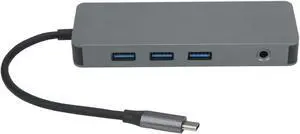 10 in 1 USB C Hub Multiport Adapter, USB Type C Hub with and HD Multimedia Interface, 4K HD, 100W PD Fast Charging, Aluminum Alloy Docking Station for, Laptop, PC, TV