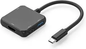 4 in 1 USB C Hub, Fast Charging USB C Adapter, 4K HDMI Output Multi-Port Type C Hub Compatible with Mouse, Keyboard, Projector, DHTV, Monitor, MacBook, Surface