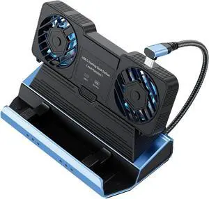 Gugxiom 9 in 1 Gaming Dock Station, USB C Hub Game Console Dock with 100W PD Charging, 4K HD MI, Ethernet & Dual Cooling Fans for Handheld Consoles