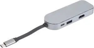 Docking Station, Multifunctional Type C Docking Station 7 in 1 for Office (Silver)