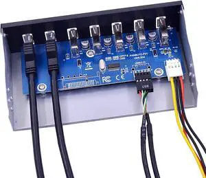 KGFCE 5Gbps 20Pin USB 3.0 Front Panel BC 1.2 Rapid Charging USB 2.0 USB2.0 USB3.0 HUB Expansion Bracket for PC 5.25'' DVD-ROM