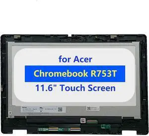 D-KXCPELE 11.6" New Replacement for Acer Chromebook 11 R753T 30Pin LCD Touch Screen Digitizer with Bezel and G-Sensor Board Assembly 6M.A8ZN7.001