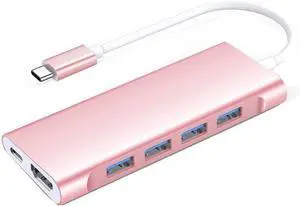 SIDUFHAOPKLL C Hub Type C Adapter 4K 60Hz PD 3.0 Type C Charging Adapter for Pro Air Type-C Adapter