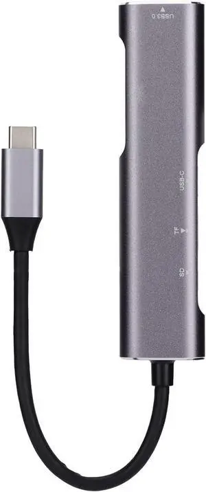 NutriEss QT05 Type C to HD Multimedia Interface USB 3.0 Hub High Speed Transmission 5 in 1 Hub for Computer