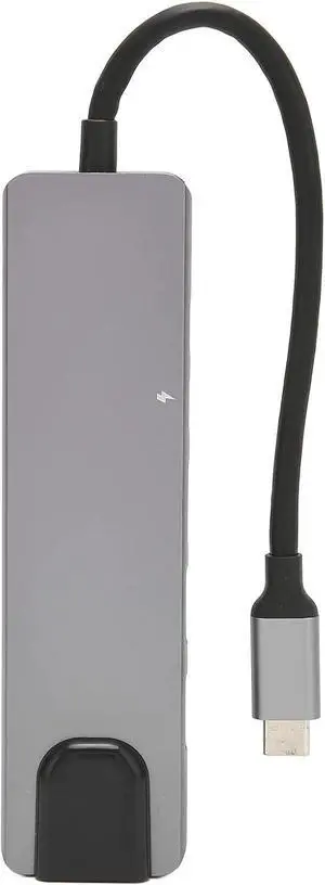 6 in 1 USB C Hub: 4K30Hz Output, 100Mbps Ethernet, PD Charging, 2X USB 3.0, Aluminum