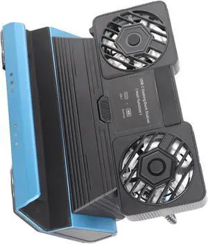 9 in 1 Docking Station for Steam Deck - USB C Hub with Dual Cooling Fans, 4K 60Hz, Gigabit Ethernet, 4 USB 3.0 Ports, PD 100W Charging, RGB Lighting