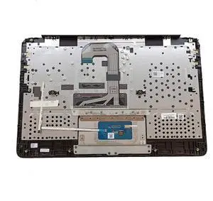 Lyinsen Replacement for HP Chromebook 14 G7 Laptop Upper Case Palmrest Keyboard Touchpad Assembly Part 11.6" M47207-001 Top Cover Black