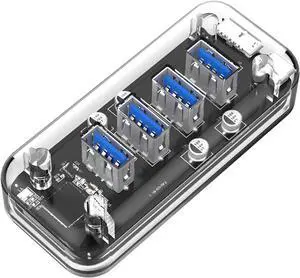 Rdxanc USB Charging Adapter 4-Port USB3.0 Splitter for Laptop and PC VL817 Contol Double Power Supply For Laptop PC Computer