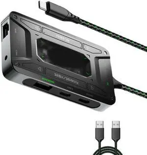 XusLFR TypeC Hub,Docking Station for DS7 Headphone Adapter PD100W 5Gbps Charging, 3.5mm Auditory Type C Adapter 1000M for Game Pad