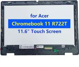 D-KXCPELE 11.6" New Replacement for Acer Chromebook 11 R722T LCD Touch Screen Digitizer with Bezel and G-Sensor Board Assembly 6M.AZCN7.001