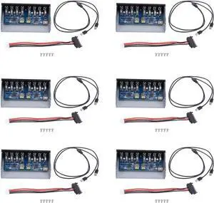 Wuden 6X 19 Pin to 8 Port USB 3.0 Hub 5.25 Inch CD-ROM Drive Bay CD ROM Front Panel for Computer Case