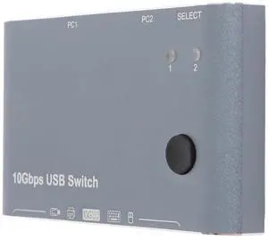 USB 3.2 Switch Hub, 2 Computers Sharing 4 USB Port 10Gbps Data Transfer, Selector Switcher for PC Laptop Keyboard for Wins Vista 7 8 8.1 10 11, OS X, OS, Linux