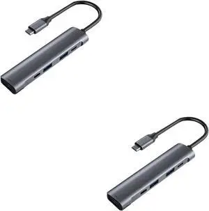 jojofuny 3pcs 5 USB Hub Type c 5 Port USB Hub Adapter Docking Station for Accessory