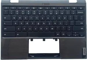 wzqrps Replacement Laptop Upper Case Palmrest Non-Backlit Keyboard Assembly Part for Lenovo 500E Chromebook 2nd Gen (81MC) 5CB0T79601 Black