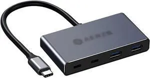 Port Expander 6 in 1 USB C Hub Multiport Adapter Laptop Docking Station with 4K HDMI, 100W PD, Ethernet, 2 USB 3.1 Ports, USB C 3.1 Ports USB Splitter