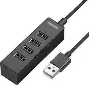 Port Expander 4-Port USB Hub 2.0 USB Splitter Data USB Hub High Speed for Laptop, PS4 Keyboard and Mouse Adapter USB Splitter (Length : 1m)