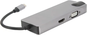 8 in 1 Type C Hub Fast Charging USB3.0 Hub for VGA HD Multimedia Interface Adapter Aluminum Alloy 8 in 1 Type C Hub Fast Charging USB3.0 Hub for VGA HD Multimedia Interface Adapter Aluminum Alloy