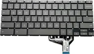Replacement Laptop Keyboard for HP Chromebook x360 14c-cc0000 Chromebook x360 14c-cc0455ng Black US English Layout