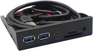 USB C Hub, 3.5" Front Panel TF Internal Card Reader 5Gbps USB 3.2 Gen 1,19PIN Type C Plug and Play Floppy Drive Panel for Win XP 7 8 10 11 2003 Mac Linux USB C Hub, 3.5" Front Panel TF Internal Card Reader 5Gbps USB 3.2 Gen 1,19PIN Type C Plug and Play Floppy Drive Panel for Win XP 7 8 10 11 2003 Mac Linux
