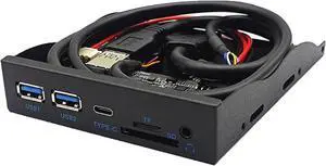 ZGUZMCMK USB Hub Front Panel USB3.2 Gen1 5Gbps Type C+SD/TF Card