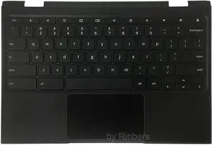 Rinbers Laptop Palmrest Upper Case with US Keyboard and Touchpad Assembly Replacement for Lenovo Chromebook 11 500e 5CB0Q79737