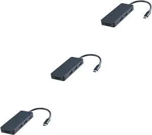 jojofuny 3pcs 5 1 3 USB -c 1 Ethernet Hub Micro Card Reader Compact Portable Compatible with All Laptops