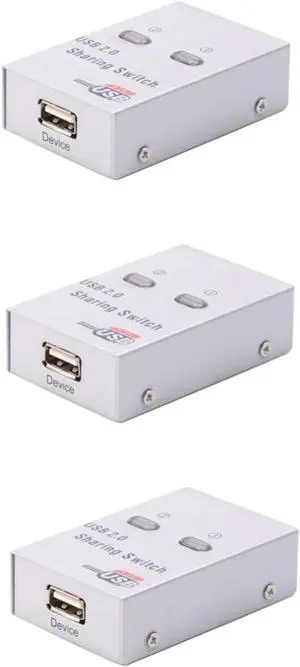 AGFELO 3pcs USB Powered Printer Scanner Splitter USB Cable Dual Port Sharing Devices Automatic for