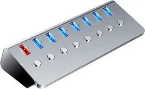 GAROZATION 1pc Port USB Hub Charging Port Compact USB Splitter for Home Office and Travel Independent for for