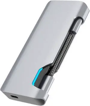 Mikikit USB for 7-in-1 Type c to Usb3.0 Adapter Charging Port for Business Travel Laptops